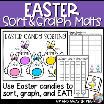 Preview of Easter Candy Color Sorting and Graphing Activities Mats - Spring Math Activity