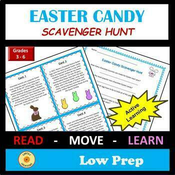 Preview of Easter Activity Candy Scavenger Hunt with Easel Option