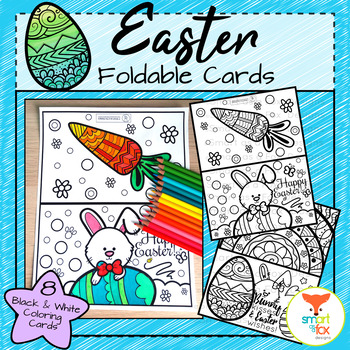 Preview of Easter Card Foldable Craft and Coloring Printable