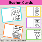 Easter Cards (B&W - Blank inside) - Foldable
