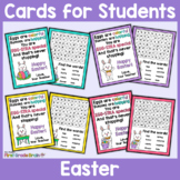 Easter Cards for Students - Editable in color & black and white!