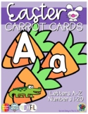Easter Carrot Cards - Letters, Beginning Sounds, and Numbers