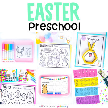 Preview of Easter Centers + Activities, April Morning Tubs and Bins for PreK + Preschool