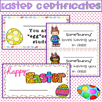 Preview of Easter Certificates