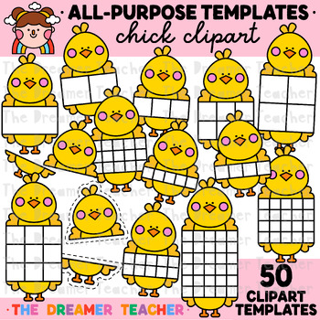 Preview of Easter Chick Clipart Templates