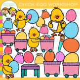 Easter Chick Egg Workshop Clip Art