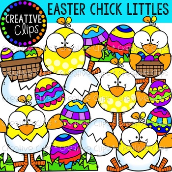 Preview of Easter Chick Littles Clipart {Easter Clipart}