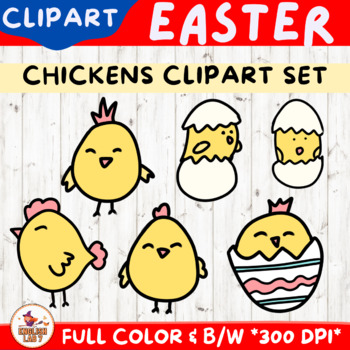 Easter Chickens Clipart Set by EnglishLab 7 | Teachers Pay Teachers