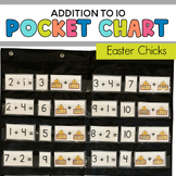 Easter Chicks Addition to 10 Pocket Chart Center