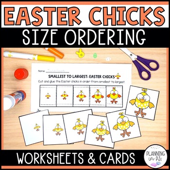Preview of Easter Chicks Size Ordering | Order by Size | Cut and Glue