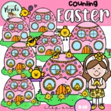Easter Chicks (egg house) Clip Art. Contando pollitos de pascua.