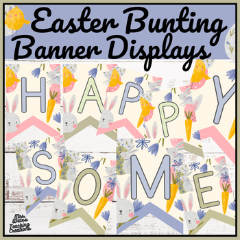 Preview of Easter Decorations Bunting Banner Bulletin Board Display