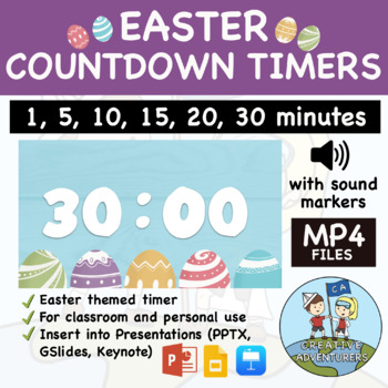 Preview of Easter Classroom Management Timers - 1, 5, 10, 15, 20, 30 Minute Timer (mp4)