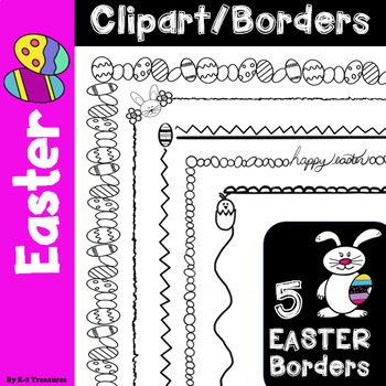 easter eggs clip art border
