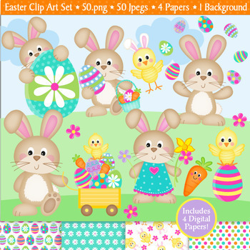 Preview of Easter Clip Art, Easter Bunny Clip Art (C8)