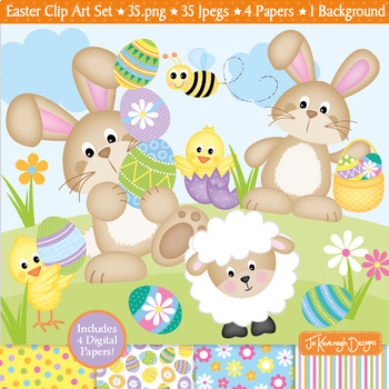 Preview of Easter Clip Art, Easter Bunny Clip Art (C7)