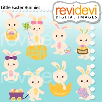 Preview of Easter Clip Art / Little Easter Bunnies by Revidevi