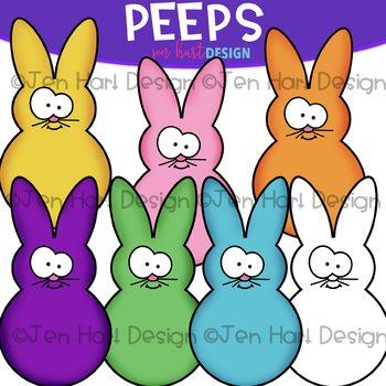 Preview of Easter Clip Art - Peeps Clip Art Free  {jen hart Clip Art}