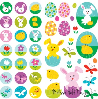 Cute Easter Clipart by Scrapster by Melissa Held Designs | TPT