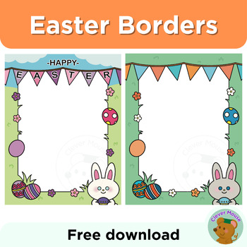 Preview of Easter Clipart Borders, Easter Egg, Bunny