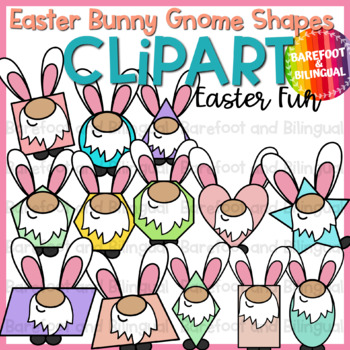 Preview of Easter Clipart - Bunny Gnome Shapes - Gnome ClipArt