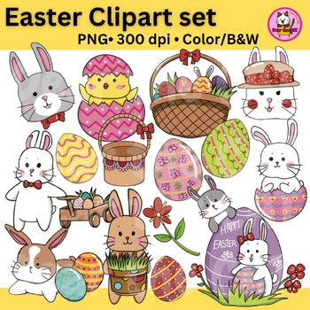 Preview of Easter Clipart, Easter Doodle Clipart