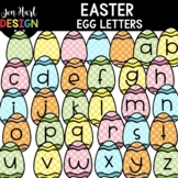 Easter Clipart - Easter Egg Letters Clip Art - Jen Hart Design