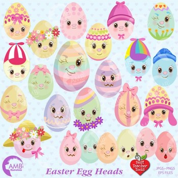 Preview of Easter Clipart, Easter Egg, Emoticons, Emoji {Best Teacher Tools} AMB-1168