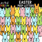 Easter Clipart - Easter Peeps Letters Clip Art - Jen Hart Design