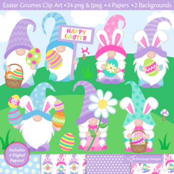 Preview of Easter Clipart / Gnome Clipart / Easter Gnomes / Easter Theme Clip Art / C51