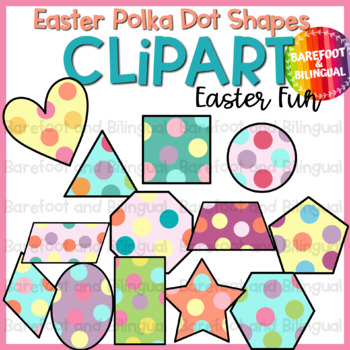Preview of Easter Clipart - Polka Dot Shapes - Egg ClipArt