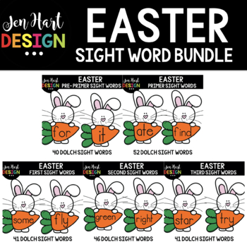 Preview of Easter Clipart Sight Words Bundle Clip Art - Jen Hart Design