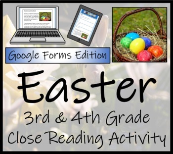 Preview of Easter Close Reading Digital & Print | 3rd Grade & 4th Grade