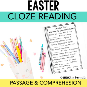 Preview of Easter Cloze Reading Comprehension Passages And Questions