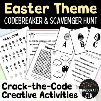 Preview of Easter Codebreaker Cryptogram Activities | Scavenger Hunt | Crack the Code