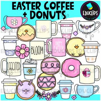 coffee and donuts clip art