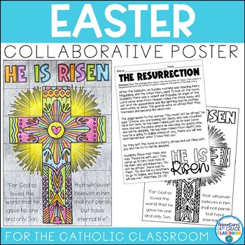 Preview of Easter Collaborative Poster | Catholic | Holy Week