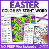 Easter Color By Code Sight Word Practice Morning Work Worksheets