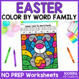 Easter Color By Code CVC Word Practice Morning Work Worksheets