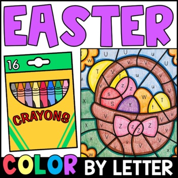 Preview of Easter Color By Letter - Letter Recognition Practice