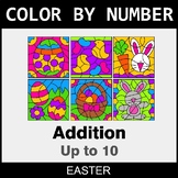 Easter Color By Number - Addition Up to 10