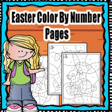Easter Color By Number Pages