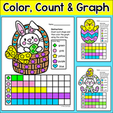 Easter Coloring, Counting and Graphing Shapes - A Fun Apri