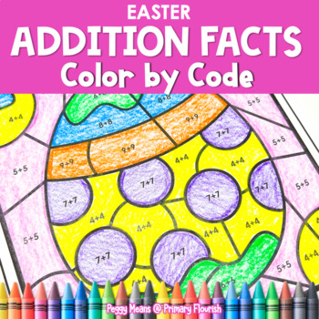 Preview of Easter | Color-by-Code Addition | Color by Number