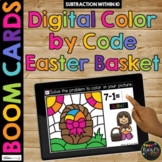 Easter Color by Code Boom Cards™ Digital Math Activity for