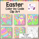 Easter Color by Number or Code Clip Art Abstract Designs