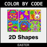 Easter Color by Code - Identifying 2D Shapes
