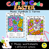 Easter Color by Code - Music Symbols and Terms