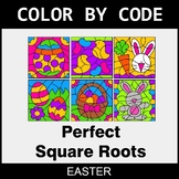 Easter Color by Code - Perfect Square Roots