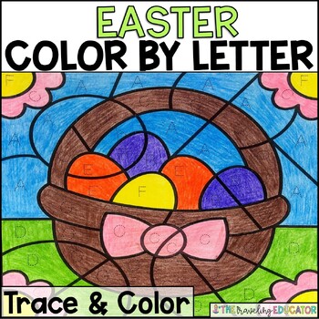 Preview of Easter Coloring Sheets | Color by Letter Worksheets